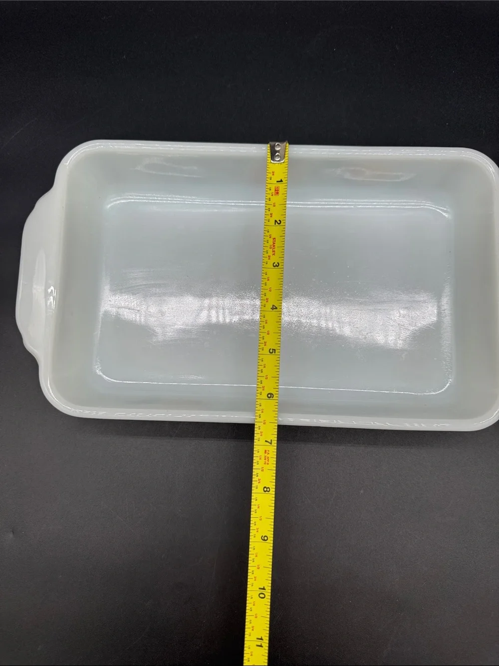 Fire King Gay Fad 1.5 Qt Casserole Milk Glass Fruit Painted Anchor Hocking #410